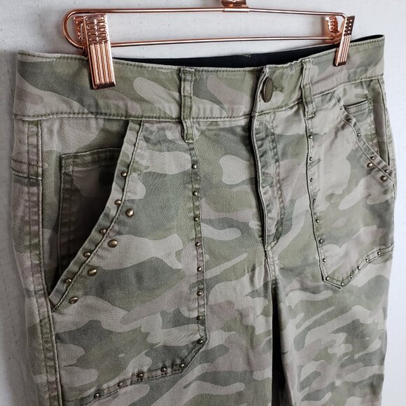 Democracy Jeans Pants Ab Technology Studded Ankle Camo Stretch Cargo size 10 - Picture 10 of 10